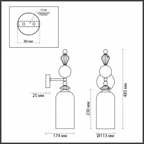 Бра Odeon Light Bizet 4893/1WA в Нижнем Тагиле - nizhniy-tagil.mebel24.online | фото 4