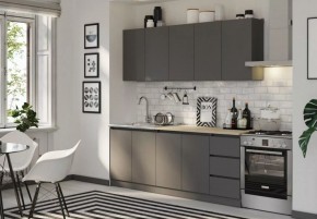 ЧЕЛСИ Кухонный гарнитур 2,0 м (Графит) в Нижнем Тагиле - nizhniy-tagil.mebel24.online | фото