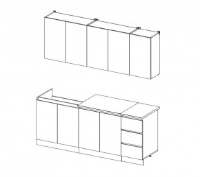 ЧЕЛСИ Кухонный гарнитур 2,0 м (Графит) в Нижнем Тагиле - nizhniy-tagil.mebel24.online | фото 4
