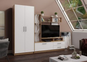 ДАРЬЯ Гостиная (Дуб Вотан/Белый глянец) в Нижнем Тагиле - nizhniy-tagil.mebel24.online | фото 1