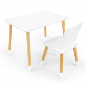 Детский комплект стол и стул «Мишка» Rolti Baby (белый/береза, массив березы/мдф) в Нижнем Тагиле - nizhniy-tagil.mebel24.online | фото