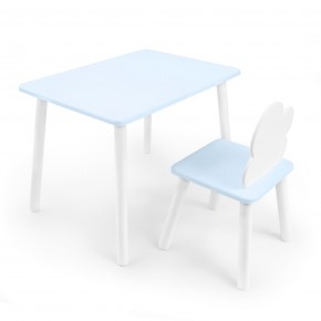 Детский комплект стол и стул «Облачко» Rolti Baby  (голубая столешница/голубое сиденье/белые ножки) в Нижнем Тагиле - nizhniy-tagil.mebel24.online | фото