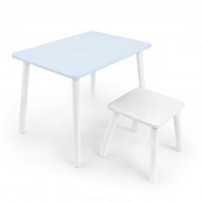 Детский комплект стол и табурет Rolti Baby (голубая столешница/белое сиденье/белые ножки) в Нижнем Тагиле - nizhniy-tagil.mebel24.online | фото