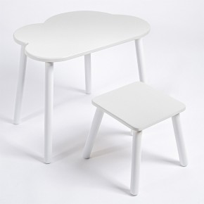 Детский комплект стол ОБЛАЧКО  и табурет Rolti Baby (белая столешница/белое сиденье/белые ножки) в Нижнем Тагиле - nizhniy-tagil.mebel24.online | фото 1
