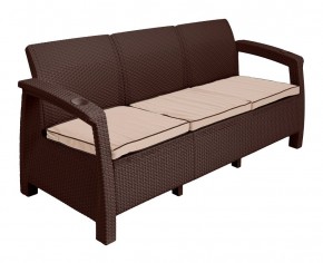 Диван Yalta Premium Sofa 3 Set (Ялта) шоколадный (+подушки под спину) в Нижнем Тагиле - nizhniy-tagil.mebel24.online | фото 2