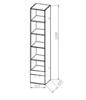 ГЕОМЕТРИЯ ГМТ.06 пенал в Нижнем Тагиле - nizhniy-tagil.mebel24.online | фото 2