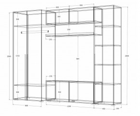 Гостиная Норден (Дуб Крафт белый) в Нижнем Тагиле - nizhniy-tagil.mebel24.online | фото 4