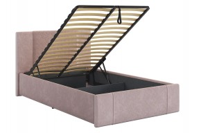 ХЛОЯ Кровать 1200 с ПМ (нежно-розовый велюр) в Нижнем Тагиле - nizhniy-tagil.mebel24.online | фото