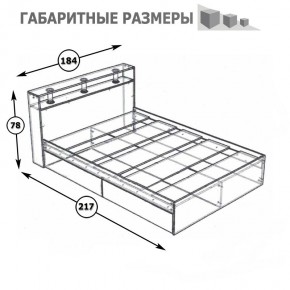Камелия Кровать 1800, цвет венге/дуб лоредо, ШхГхВ 183,5х217х78,2 см., сп.м. 1800х2000 мм., без матраса, основание есть в Нижнем Тагиле - nizhniy-tagil.mebel24.online | фото 4