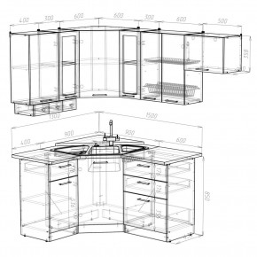 КИРА Кухонный гарнитур Литл ( 1300*2000 мм ) в Нижнем Тагиле - nizhniy-tagil.mebel24.online | фото 2