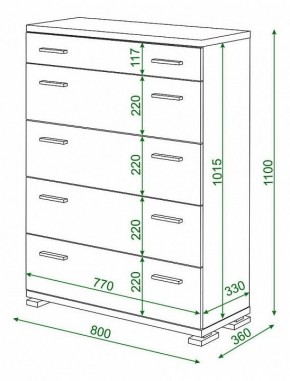 Комод Домино КМ-2 в Нижнем Тагиле - nizhniy-tagil.mebel24.online | фото 3