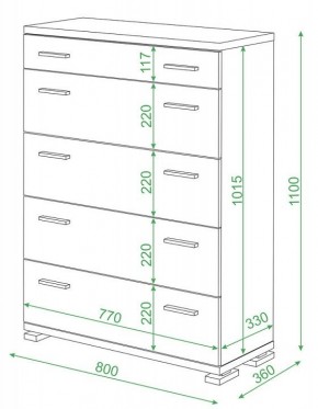 Комод Домино Лайт КМ-2 в Нижнем Тагиле - nizhniy-tagil.mebel24.online | фото 2