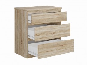 Комод КАСТОР с тремя ящиками, цвет Дуб Сонома в Нижнем Тагиле - nizhniy-tagil.mebel24.online | фото 2