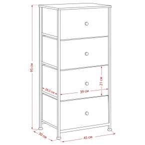 Комод Leset Линкс 4 ящика (МДФ) в Нижнем Тагиле - nizhniy-tagil.mebel24.online | фото 12