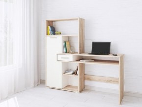 Компьютерный стол Квартет-8 дуб сонома/белый в Нижнем Тагиле - nizhniy-tagil.mebel24.online | фото