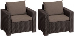 Комплект кресел Калифорния (California chair) коричневые в Нижнем Тагиле - nizhniy-tagil.mebel24.online | фото 2