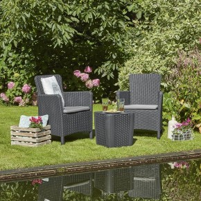 Комплект мебели Трентон балкон (Trenton Balcony graphite) графит в Нижнем Тагиле - nizhniy-tagil.mebel24.online | фото 1