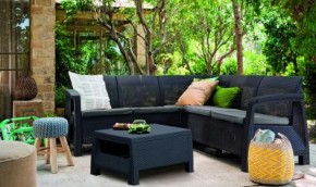 Комплект мебели угловой Корфу Релакс Сет (CORFU II RELAX SET) графит в Нижнем Тагиле - nizhniy-tagil.mebel24.online | фото 3