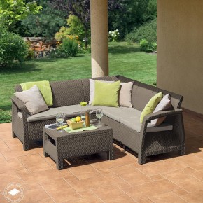 Комплект мебели угловой Корфу Релакс Сет (CORFU II RELAX SET) коричневый в Нижнем Тагиле - nizhniy-tagil.mebel24.online | фото 4