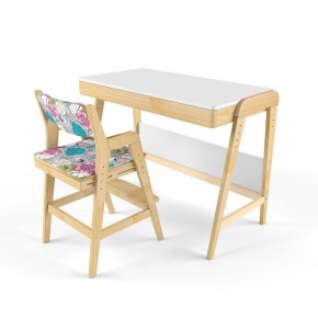 Комплект растущий стол и стул с чехлом 38 попугаев «Вуди» (Белый, Без покрытия, Мечта) в Нижнем Тагиле - nizhniy-tagil.mebel24.online | фото