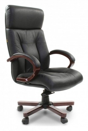 Кресло для руководителя Chairman 421 черный/орех темный, черный в Нижнем Тагиле - nizhniy-tagil.mebel24.online | фото
