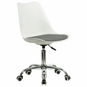 Кресло стул BRABIX "Eames MG-310 CH", хром, пластик белый, ткань серая, 532924 в Нижнем Тагиле - nizhniy-tagil.mebel24.online | фото 2
