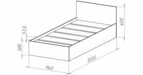 НИЦЦА-13 Кровать 900 с настилом ЛДСП (НЦ.13) в Нижнем Тагиле - nizhniy-tagil.mebel24.online | фото 3