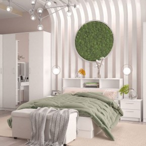 Кровать 1400 Париж с настилом (Белый тиснение) в Нижнем Тагиле - nizhniy-tagil.mebel24.online | фото 3