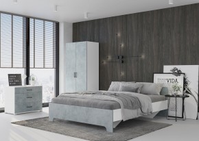 Кровать 1,6 VICTOR + основание (Белый-Бетон) в Нижнем Тагиле - nizhniy-tagil.mebel24.online | фото 4