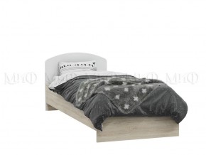 МАРТИНА Кровать 800 с настилом ЛДСП (Белый глянец/дуб сонома) в Нижнем Тагиле - nizhniy-tagil.mebel24.online | фото 2