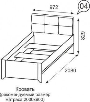 Кровать одинарная 900 Твист 04 в Нижнем Тагиле - nizhniy-tagil.mebel24.online | фото 2