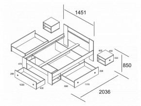 Кровать полутораспальная Стелла 140 СТЛ.132.07М в Нижнем Тагиле - nizhniy-tagil.mebel24.online | фото 2