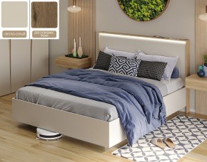 Кровать (Светло-серый U750 ST9/Дуб Галифакс Табак) 1600 в Нижнем Тагиле - nizhniy-tagil.mebel24.online | фото