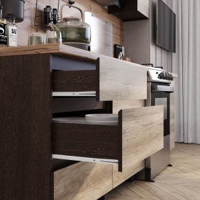 Кухня Энигма 1.6 м (венге/дуб каньон) в Нижнем Тагиле - nizhniy-tagil.mebel24.online | фото 2