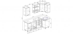 Кухня угловая Антрацит 2200х1000 (Стол. 38мм) в Нижнем Тагиле - nizhniy-tagil.mebel24.online | фото 2