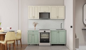 Кухня Версаль 2м Айвори/Васаби Готовое решение в Нижнем Тагиле - nizhniy-tagil.mebel24.online | фото 2