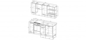 Кухонный гарнитур Меренга 1800 (Стол. 38мм) в Нижнем Тагиле - nizhniy-tagil.mebel24.online | фото 2