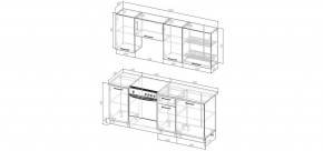 Кухонный гарнитур Меренга 2000 (Стол. 26мм) в Нижнем Тагиле - nizhniy-tagil.mebel24.online | фото 2