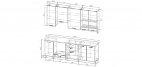 Кухонный гарнитур Меренга 2400 h950 (Стол. 26мм) в Нижнем Тагиле - nizhniy-tagil.mebel24.online | фото 2