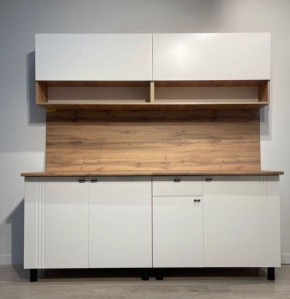 Кухонный гарнитур «Монако» 2.0 м Серия 2 МДФ с фрезеровкой (Дуб Золотой/Белый матовый) в Нижнем Тагиле - nizhniy-tagil.mebel24.online | фото 2