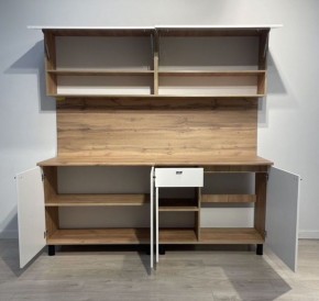 Кухонный гарнитур «Монако» 2.0 м Серия 2 МДФ с фрезеровкой (Дуб Золотой/Белый матовый) в Нижнем Тагиле - nizhniy-tagil.mebel24.online | фото 4