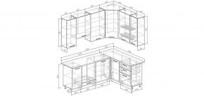Кухонный гарнитур Старое Дерево 2200*1600 h950 (Стол. 26мм) в Нижнем Тагиле - nizhniy-tagil.mebel24.online | фото 2