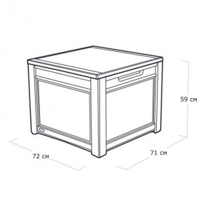Квадратный сундук Cube Rattan 208 л в Нижнем Тагиле - nizhniy-tagil.mebel24.online | фото 5