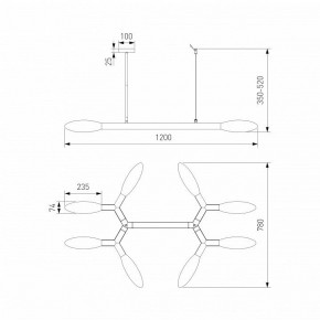 Люстра на штанге Eurosvet Covalent 30180 черный в Нижнем Тагиле - nizhniy-tagil.mebel24.online | фото 3