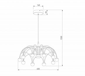 Люстра на штанге Eurosvet Ragno 90030/10 LED золото в Нижнем Тагиле - nizhniy-tagil.mebel24.online | фото 5