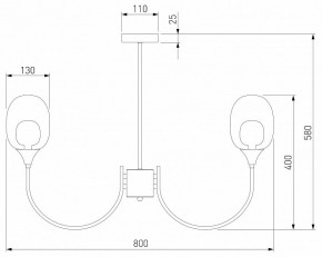 Люстра на штанге Eurosvet Spritz 70217/8 латунь в Нижнем Тагиле - nizhniy-tagil.mebel24.online | фото 5