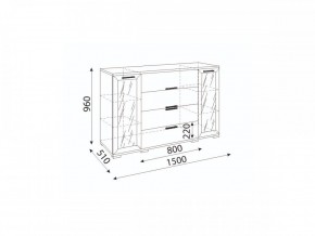 Мармарис (гостиная) М11 Комод-витрина в Нижнем Тагиле - nizhniy-tagil.mebel24.online | фото 2