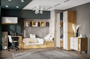 МИЛАН Спальня (Дуб Золотой/Белый матовый) в Нижнем Тагиле - nizhniy-tagil.mebel24.online | фото 45