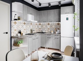 Модульная кухня Марбл мрамор лайт в Нижнем Тагиле - nizhniy-tagil.mebel24.online | фото 1