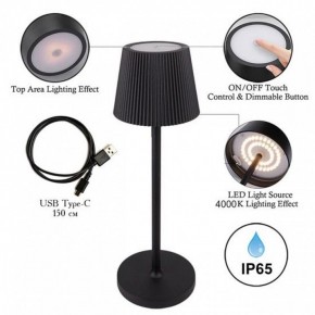 Настольная лампа декоративная Arte Lamp Fuyue A1616LT-1BK в Нижнем Тагиле - nizhniy-tagil.mebel24.online | фото 3